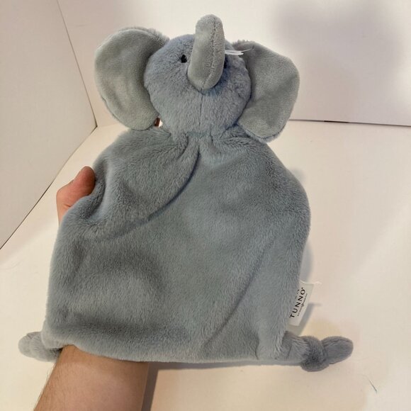 Bella Tunno Elephant Gray Lovey Security Blanket Baby Plush Toy Teether Rattle - Picture 6 of 8